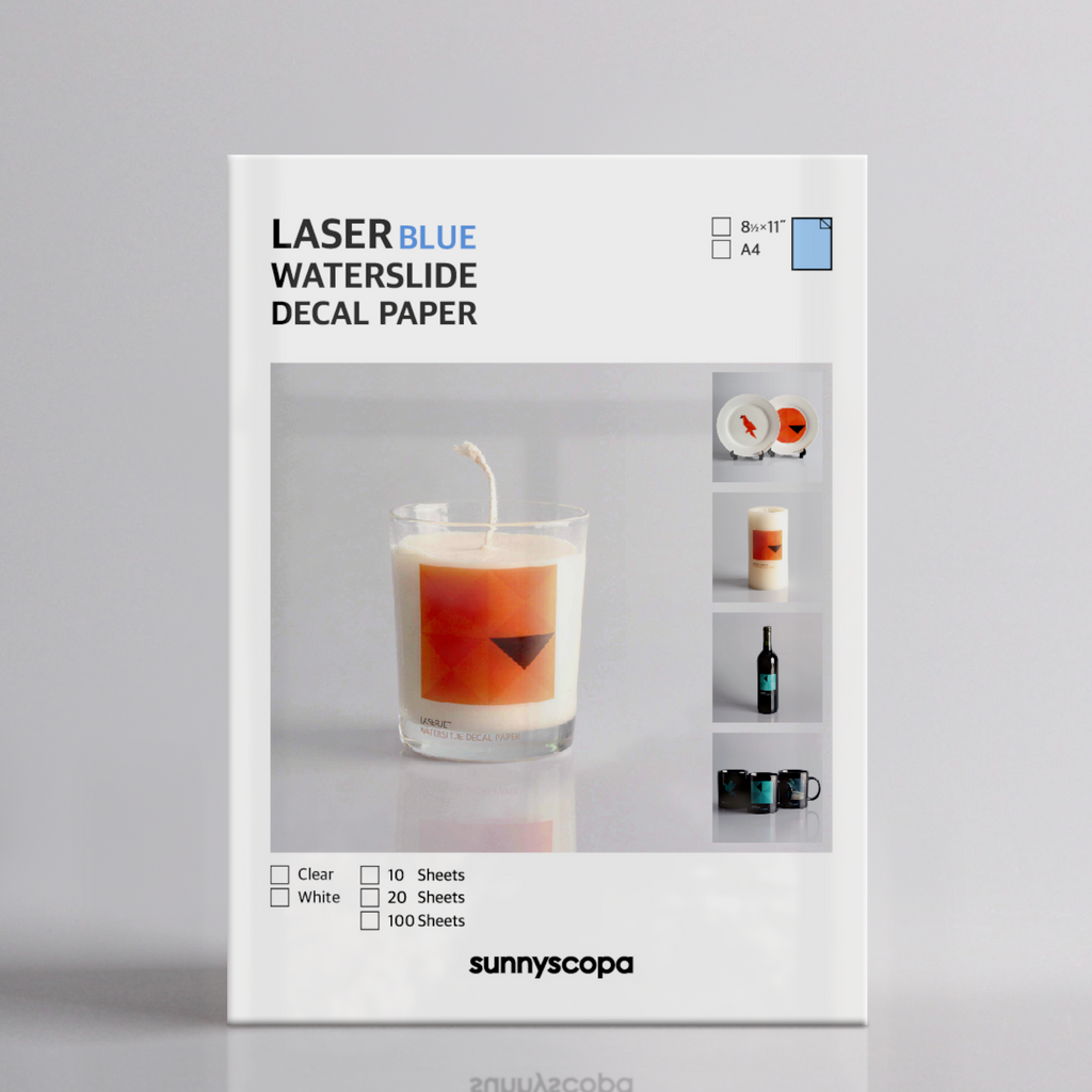 Blue waterslide decal paper for laser printer (5 pcs. A4) Techmod 10112